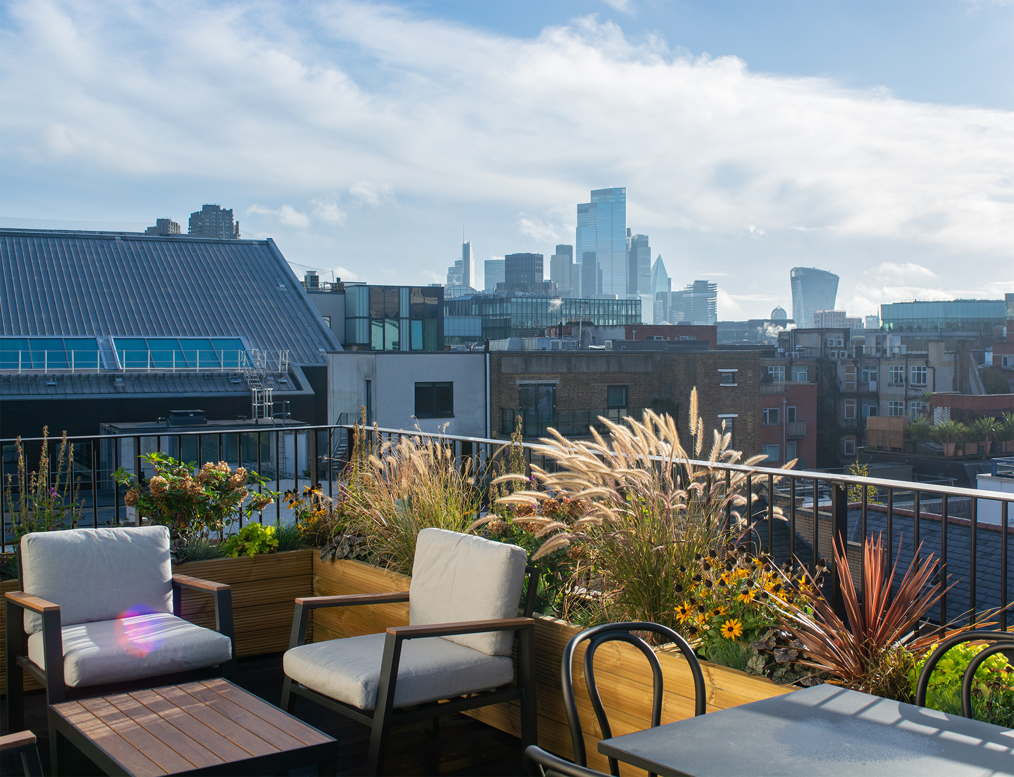 Roof terrace at The Record Hall