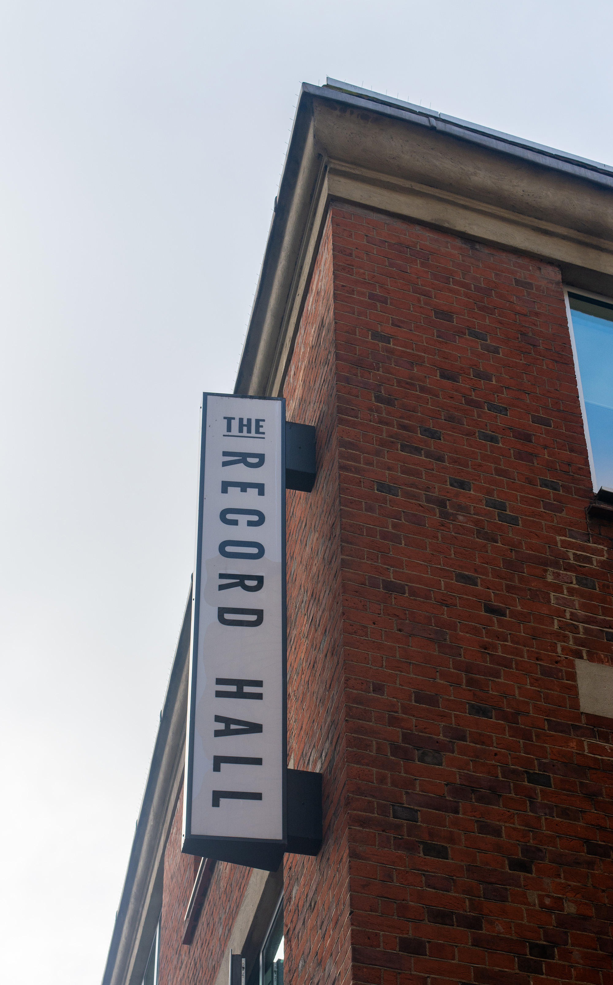 The Record Hall sign