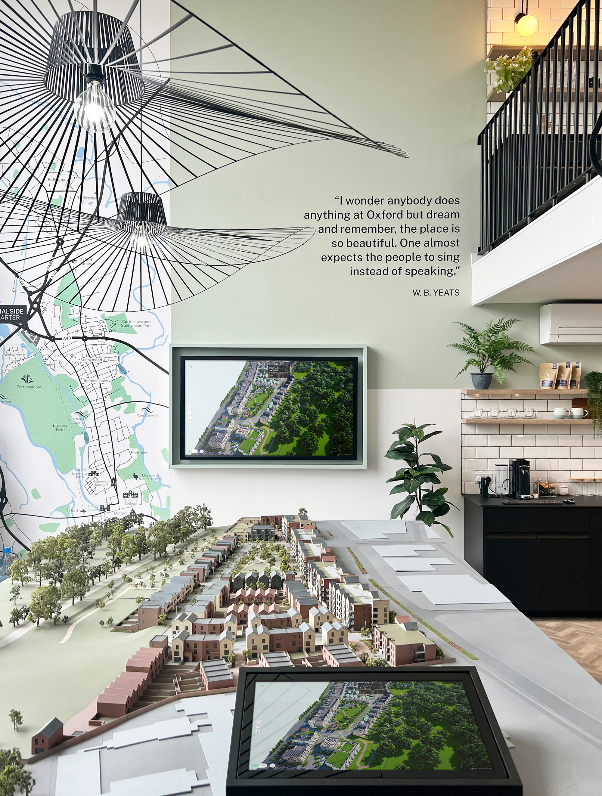 Canalside Quarter native 3D residential sales app on 22 inch and 65 inch touch screens