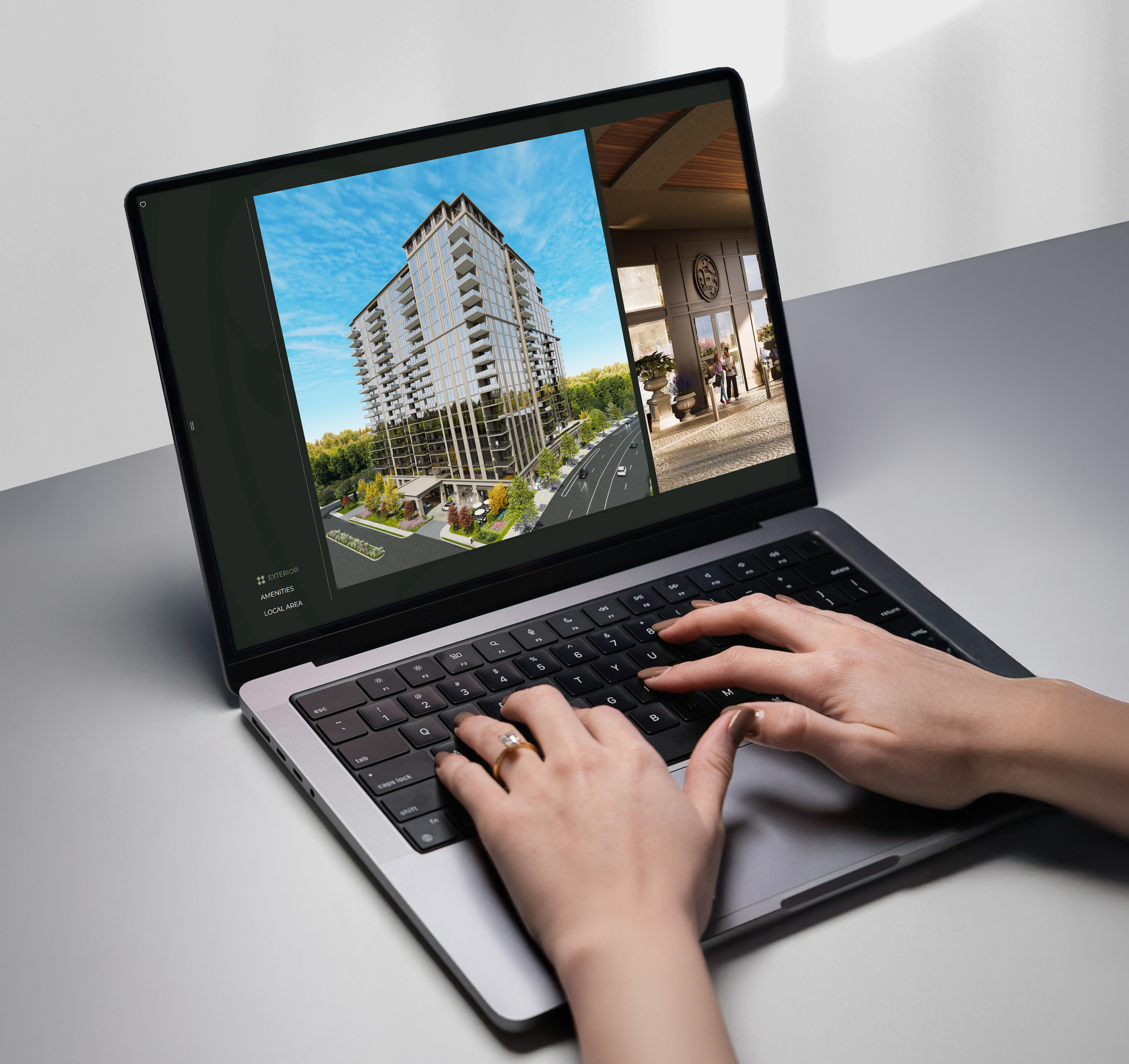 Elyse Buckhead 3D web app gallery laptop