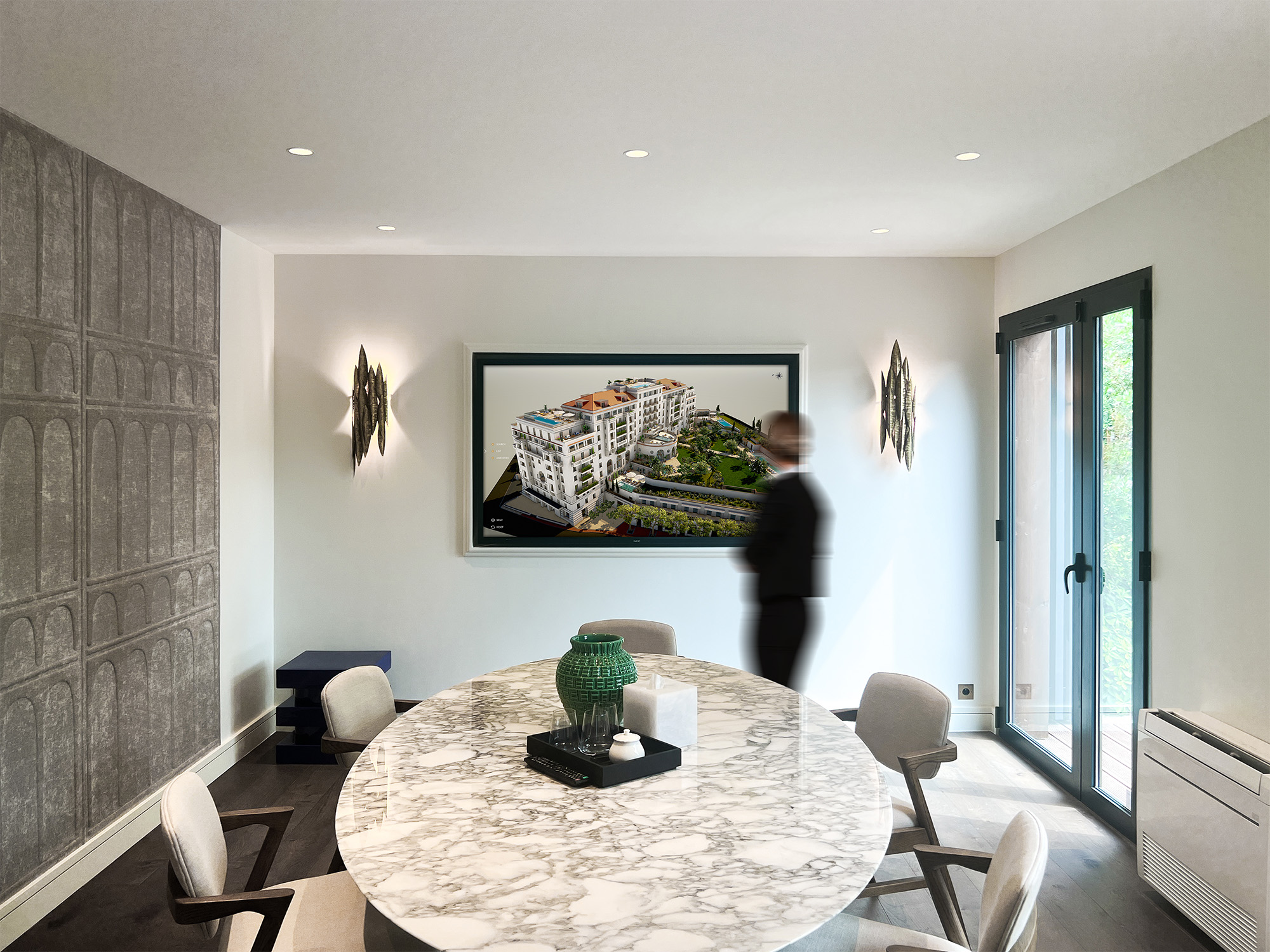 Le Provencal marketing suite interactive 3D experience on touch screen